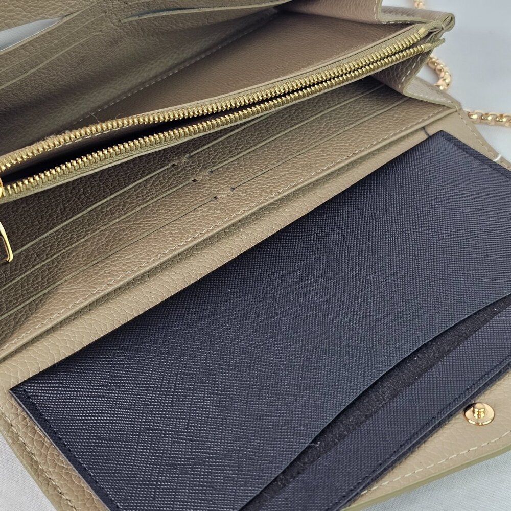 LOUIS VUITTON Bicolor Monogram Giant Sarah Wallet Tourterelle Gray Cream LV Bag - Picture 12 of 12